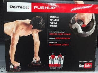 New Sealed Box Perfect Pushup Original rotating push-up handle, reduces joints strain engages more muscle perfect for all fitness levels Do Not Inclu