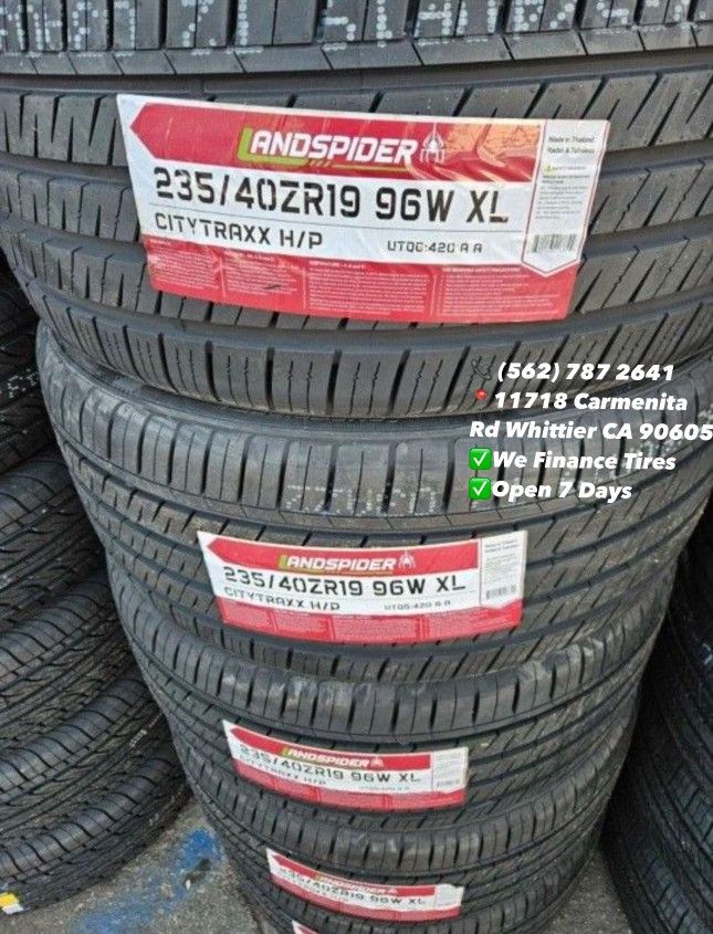 235/40ZR19 Landspider All Season Set of Tires Installed and Balanced Set de Llantas Nuevas Instaladas y Balanceadas