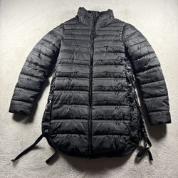 Desigual Padded Lucille Puffer Coat We Are Different Women’s Size 36 Black