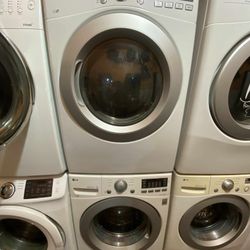 SET WASHER AND DRYER LG WHITE ✅️ FREE DELIVERY ✅️ ✔️SIDE BY SIDE - STACKABLE ✔️