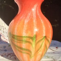 Hand-Blown Glass Vase  