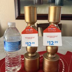 Candle Holders Gold Toned