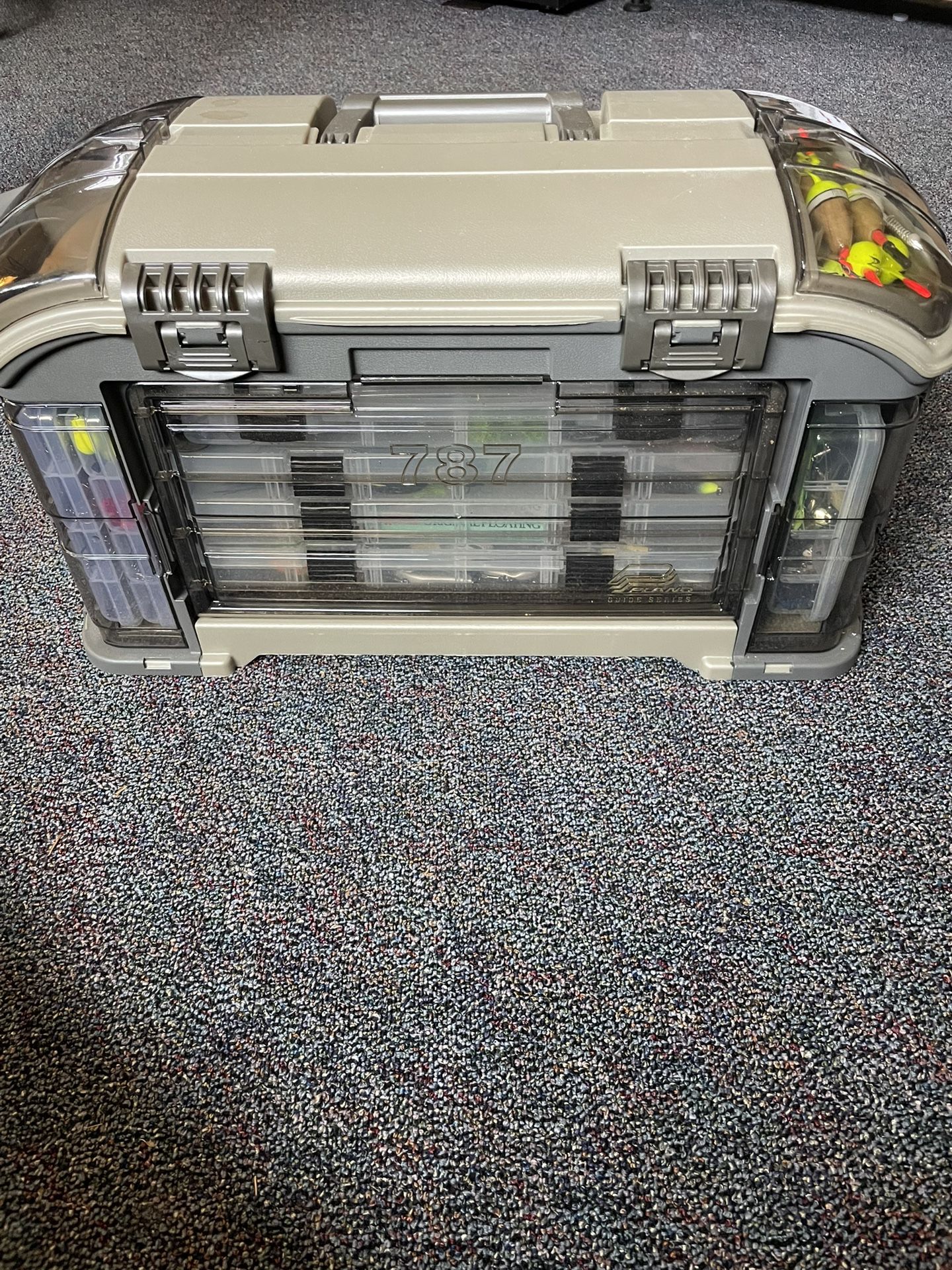 Plano 787 Tackle Box , Fully Loaded With Lures And Terminal Tackle