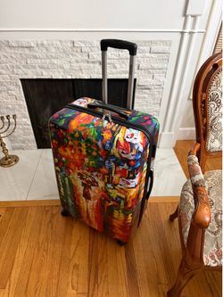 Dejuno 28” Hardside Spinner Suitcase – Colorful Art Design – Excellent Condition