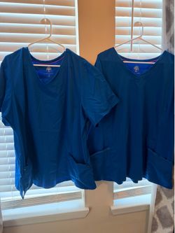 Blue scrub tops 4x $20 each
