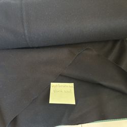 6 Yards Of Black Coating Wool Fabric
