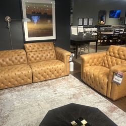 Reclining Leather Sofa