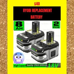 🐦‍🔥 RYOBI REPLACEMENT BATTERIES 