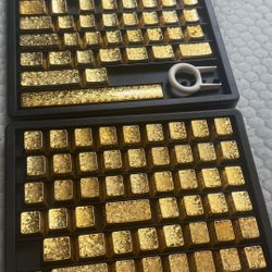 Custom Gold "Gold Bar" Keycap Set for Mechanical Keyboard