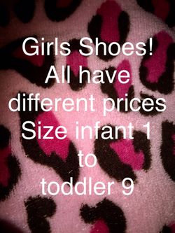 Girls shoes infant1-toddler9