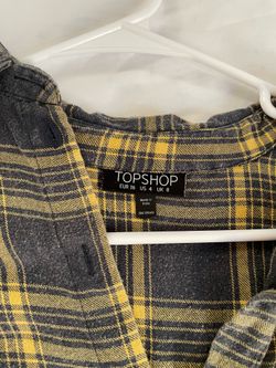 Topshop plaid women’s top