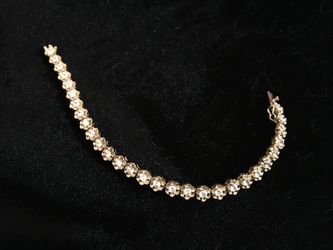 Gold/925 2 carat CZ bracelet