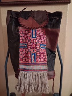 Vintage Hippie Backpack Purse