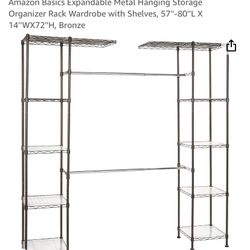 Metal Storage Organizer- Rack Wardrobe 