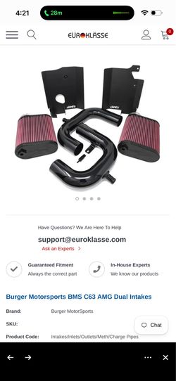 mercedes c63  2015-2021dual intake