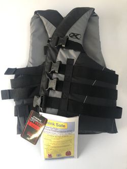 Life Vest DBX Victor Series, 4 Heavy Duty Belts With Quick Release Buckles, Heavy Duty Nylon Outer Shell, 100% PE Flotation Foam, Brand New.