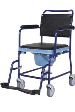 Steel Commode Wheelchair for Adults