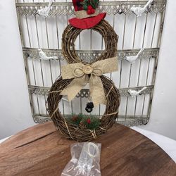 Christmas Decoration Led Snowman Wreath