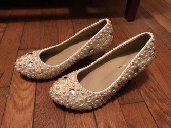 Velcans rhinestone 2.4 inch high heel shoes - $75
