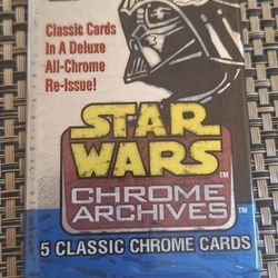 STAR WARS Topps Chromes Archives Trading Card Hobby Pack [ 5 Cards ] 