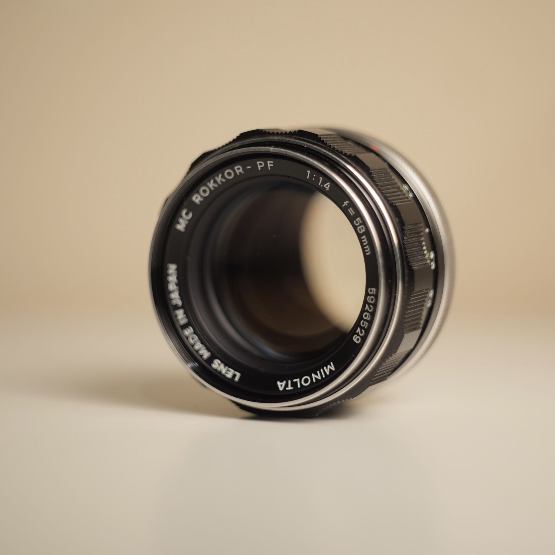 Minolta 58mm f/1.4 Camera Lens