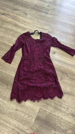 Bebe Burgundy Lace  Dress
