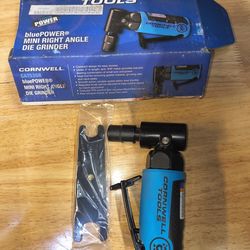 New Cornwell® bluePOWER® Mini Right Angle Die Grinder, Blue air tool
