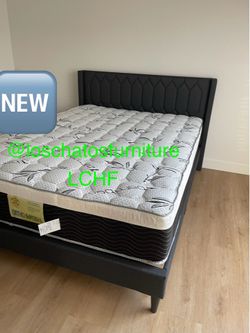 Queen size bed frame and mattress