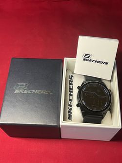 Skechers Men's Kentwood Digital, Black Alloy Watch