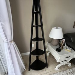 Black folding Corner shelf.