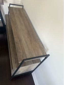 TV Stand - gray wood wash