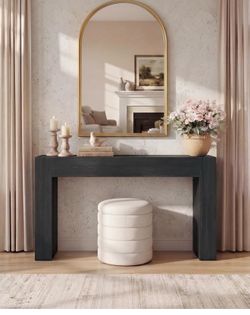 Entryway Table, Long Console Table, Thick Tabletop, Farmhouse Style, for Hallway, Behind the Couch, Living Room, Foyer, Easy Assembly, 11.8 x 63 x 31.