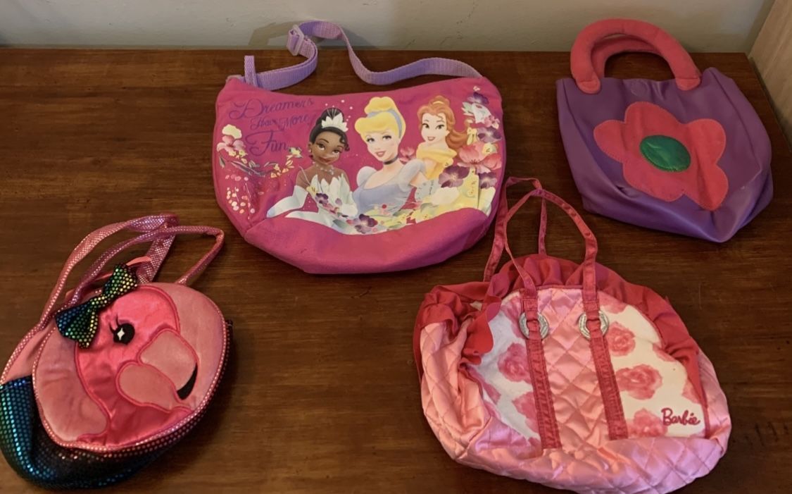 Lot of 4 Pink and Purple Kids' Bags