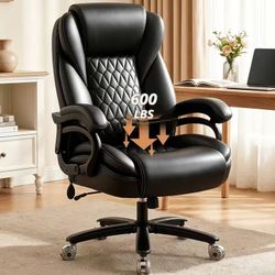 🔥new inbox🔥600Lbs Big And Tall Office Chair with Pocket Spring Cushion, Ergonomic Heavy Duty Executive Office Desk Chair with Adjustable Lumbar Supp