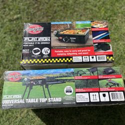 Char Griller Flat Iron Griddle Model 8217 And Table Stand