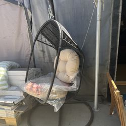 Wicker Basket Swing