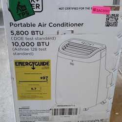 NEW 10,000 BTU PORTABLE AIR CONDITIONER WITH EVERYTHING INCLUDED FOR EASY AND FAST INSTALLATION 
