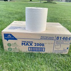 Brown High Capacity  6 Roll Towels In The Box