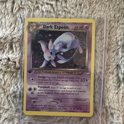 1st Edition Dark Espeon Pokemon Card