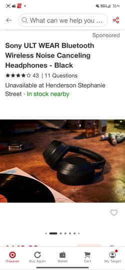 SONY ULT WEAR Bluetooth  Wireless Heaphones/Noice Canceling