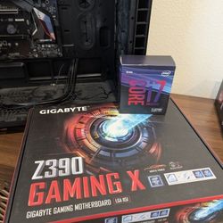 CPU+MOBO+CASE (PARTIAL PC BUILD) Intel i7-9700K, GIGABYTE Z390 GAMING X, CORSAIR CARBIDE 400C