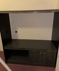 Marble Black Hutch / Adjustable Storage Cabinet – 49.25” Wide