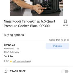 8 In 1 Ninja Pressure Cooker  Tendercrisper