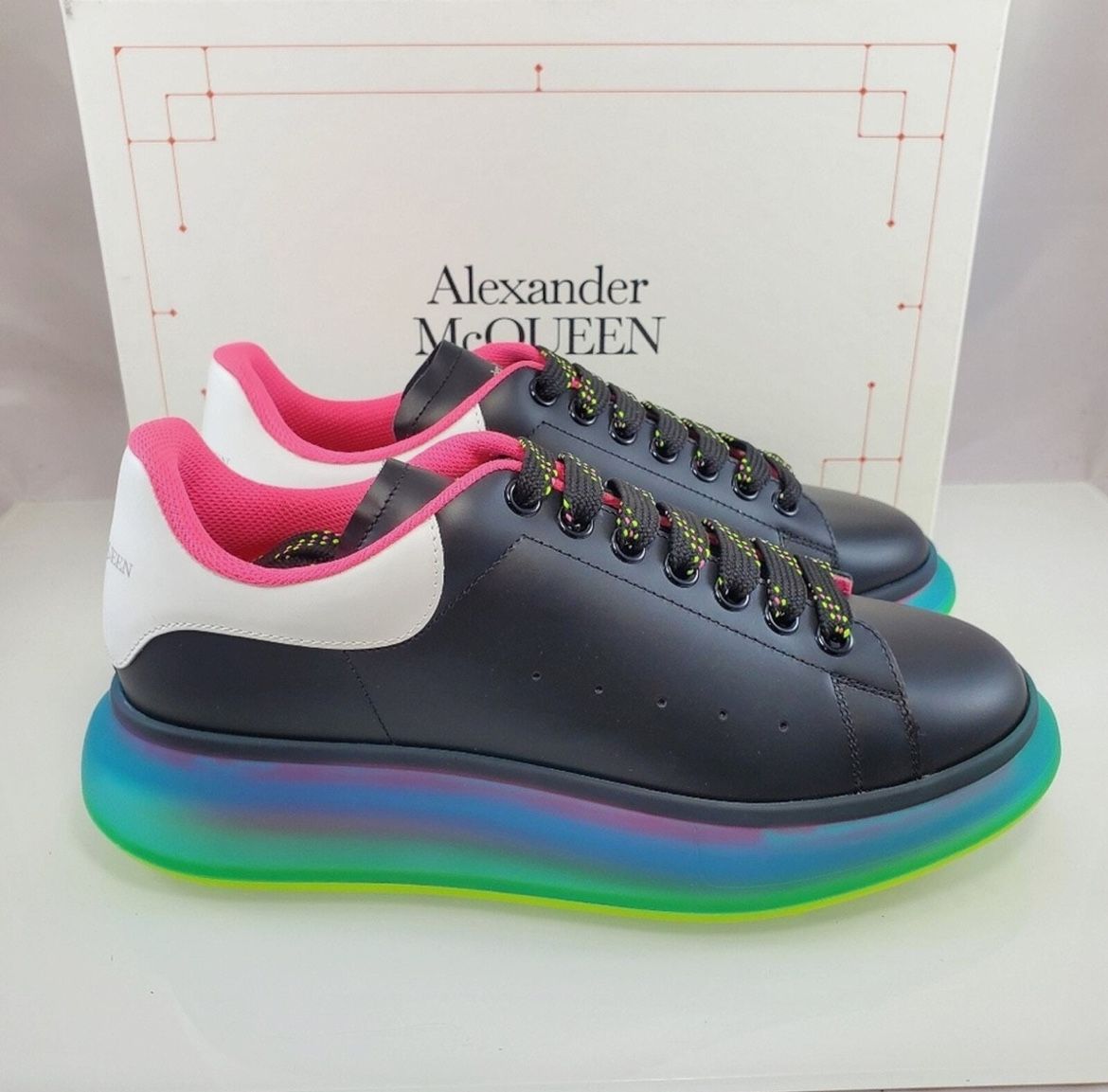 Alexander McQueen Transparent Pop Black Color Sole Sneakers Sz 45 (12) Offer meet ups