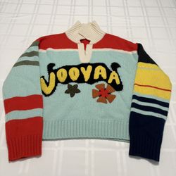 Cashmere Sweater Color Blocking Stripe Rare