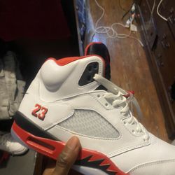 Air Jordan 5 Retro Men Fire Red Size 10