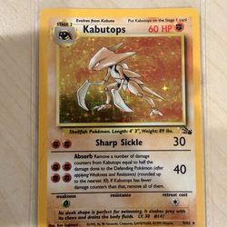 Pokemon Card Holo - Near Mint Kabutops