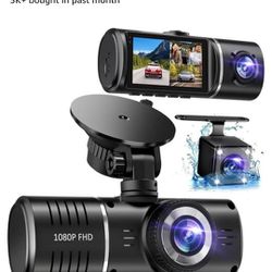 SUVCON Dash Cam, 3 Channel Dash Cam, 1080P Dash Cam
Front and Inside, Triple Dash Cam, Dash Camera with 32GB
Card, HDR, G-Sensor, 24Hr Parking, Loop R