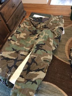 Used military chemical pants