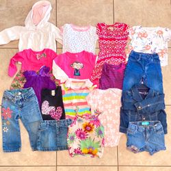 17 piece Girls Clothes Bundle size 18 Months